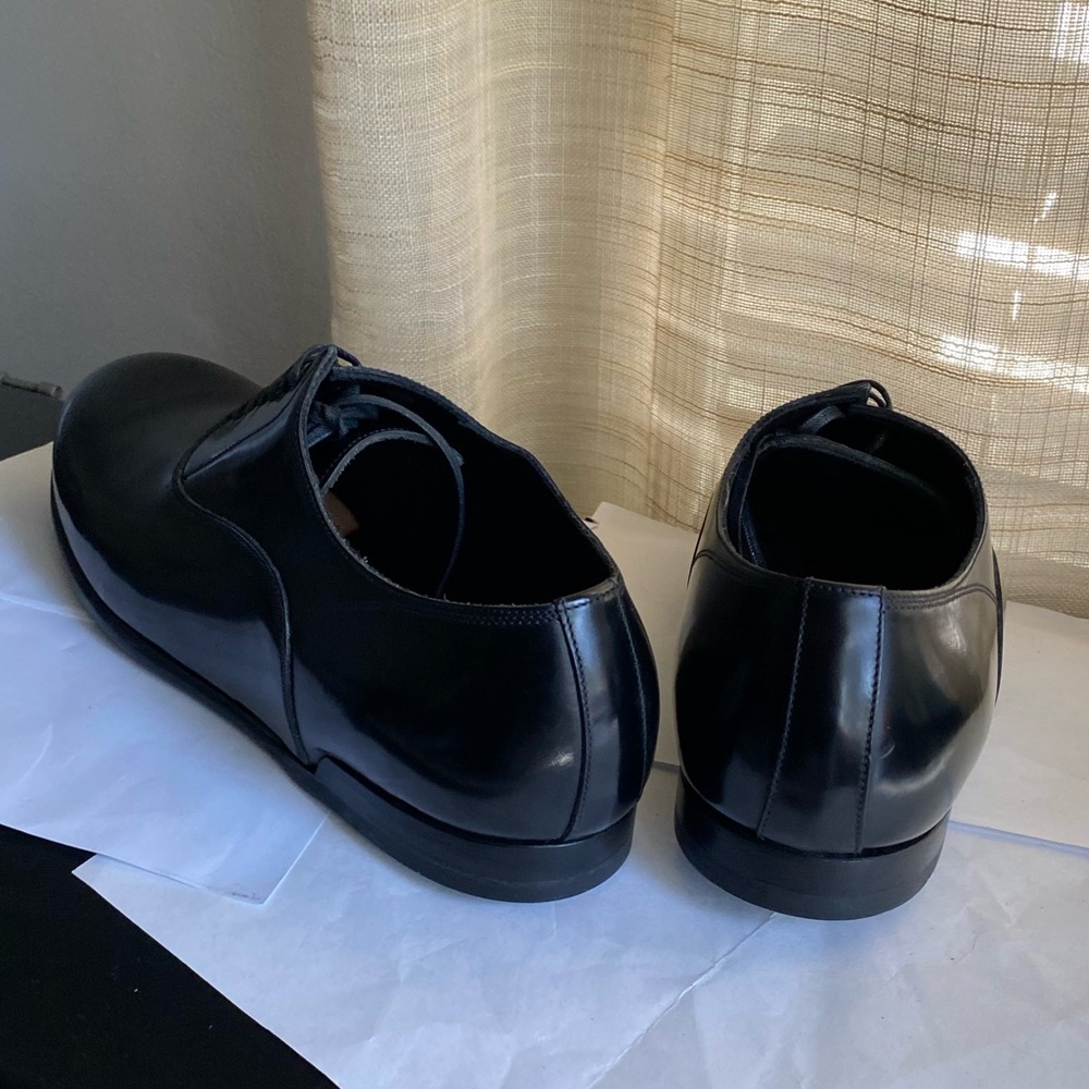 Dolce & Gabbana Black Leather Men's Dress Shoes laced oxfords 7 loafers derby’s - Picture 5 of 9